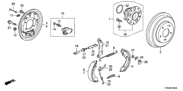 2012 Honda Civic  Lever, L. Parking Brake Diagram for 43370SCC003