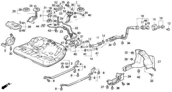 1994 Honda Prelude  Grommet, Screw Diagram for 90106SS0003