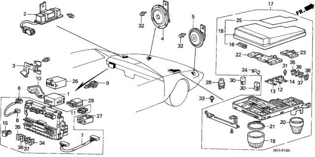 1988 Honda Accord  Bolt, Flange (8X16) Diagram for 90649SB0671