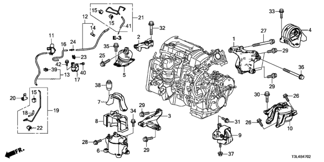 2013 Honda Accord Mounting Rub Assy, Trns Diagram for 50850T2FA21