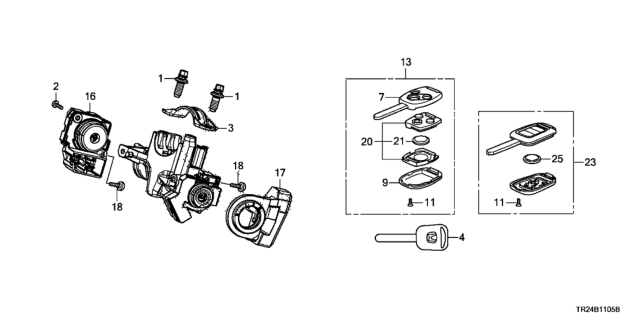 2012 Honda Civic Bolt, Break Head Diagram for 35102TR0003