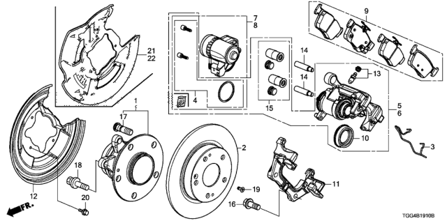 2019 Honda Civic  Anchor Diagram for 43220TGHA01