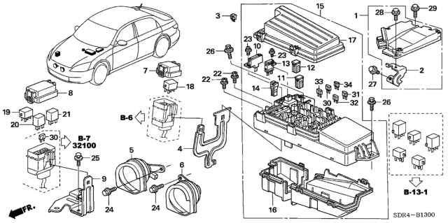 2007 Honda Accord Hybrid  Cover (Upper) Diagram for 38254SDRA02