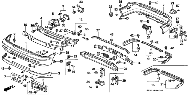1994 Honda Accord  Plate, Water Screen Diagram for 74136SV4000