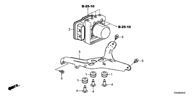 2016 Honda Accord  Modulator Assembly, Vsa (Rewritable) Diagram for 57110T2FX13