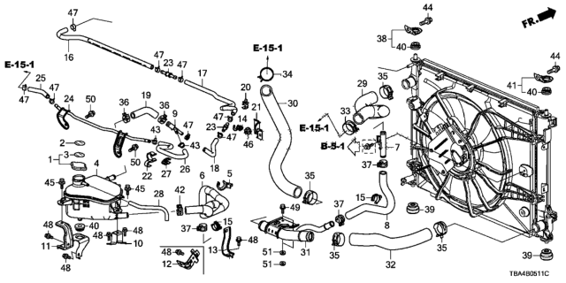 2016 Honda Civic  Clamp, Water Hose Diagram for 191065BAA01
