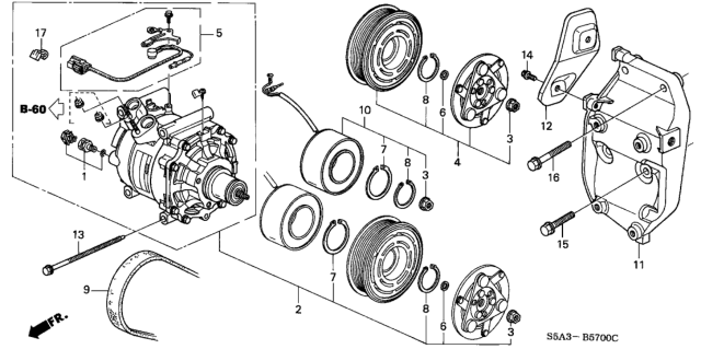 2001 Honda Civic  Protector Set, Thermal Diagram for 38908PLAE01