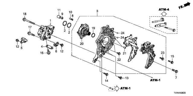2018 Honda Accord  O-Ring, 11.7X1.9 Diagram for 91314R9LJ01