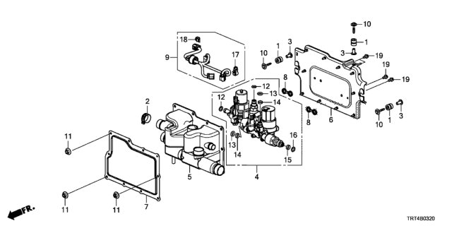 2019 Honda Clarity Fuel Cell  Collar, Fan Diagram for 1J817RYXA00