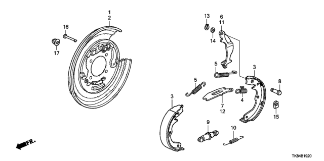 2011 Honda Odyssey  Pin, Parking Lever Diagram for 43365SHJA01