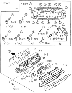 1995 Honda Passport  Case Assy., Meter Diagram for 8943836060