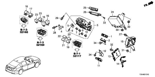 2014 Honda Accord Warn Disp Assy, H Diagram for 78600T2AA01