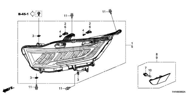 2022 Honda Odyssey  CLIP L Diagram for 33155THRA31