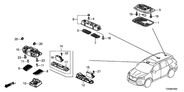 2020 Honda Passport  Base (Deep Black) Diagram for 34403S3VA01ZJ