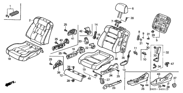 2002 Honda Accord  Garnish, Walk-In *NH264L* (CLASSY GRAY) Diagram for 81161S80A61ZA