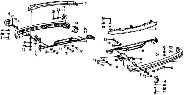 1975 Honda Civic Nut, Hex. (10MM) Diagram for 94001100000S