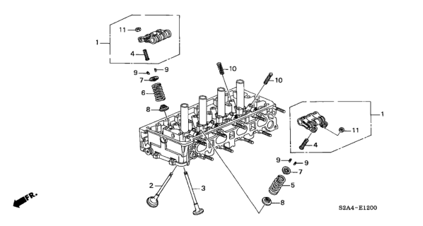 2000 Honda S2000  Motion, Lost Diagram for 14820PCX003