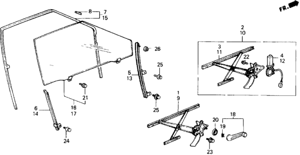 1989 Honda Accord  Channel, Left Front Door Run Diagram for 72275SE0A02