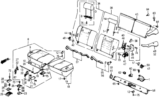 1987 Honda Civic  Screw, Tapping (4X8) Diagram for 9390324180