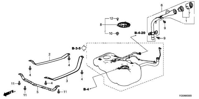 2021 Honda Passport  SHUTTER SET, FUEL Diagram for 17060TG7A10