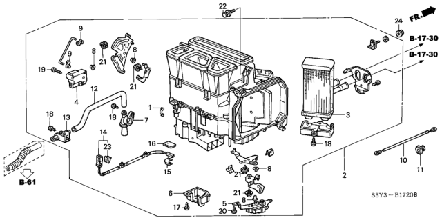 2001 Honda Insight  Grommet, Water Valve Cable Diagram for 79671SL0A00