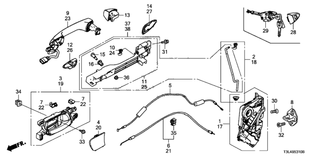 2016 Honda Accord  Grommet, Screw (5MM) Diagram for 90662T2A003