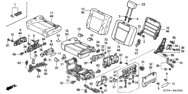 2003 Honda Element  Clip *NH167L* (GRAPHITE BLACK) Diagram for 81189S10J11ZK