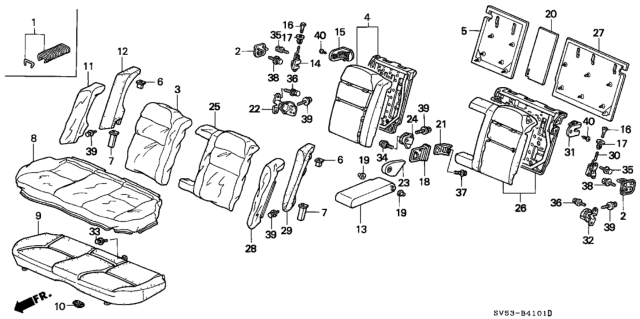 1996 Honda Accord Bolt, Flange (6X16) Diagram for 90003692000