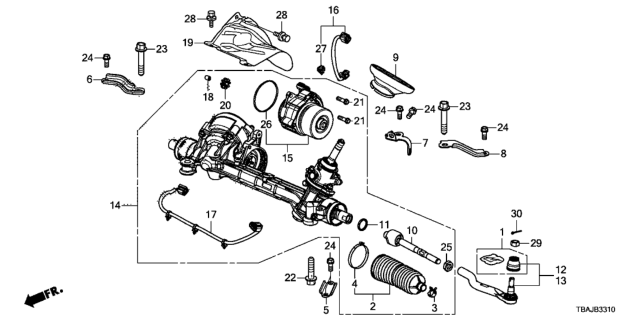 2018 Honda Civic  Motor (EPS)(Service) Diagram for 53651TBAA01
