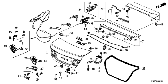 2014 Honda Civic Spring, R. Diagram for 74871TR6A30