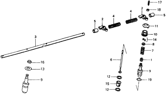 1975 Honda Civic Screw, Tappet Adjusting Diagram for 90012426000