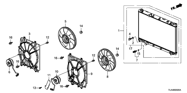 2019 Honda CR-V  Fan, Cooling Diagram for 386115PAA01