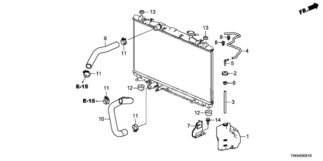 2018 Honda Accord Hybrid  Cushion, Radiator Mounting (Lower) Diagram for 74172SLE000