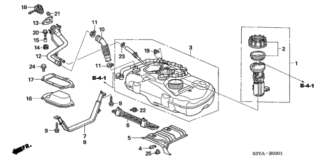 2006 Honda Insight  Grommet, Fuel Filler Pipe Diagram for 17667S3Y010