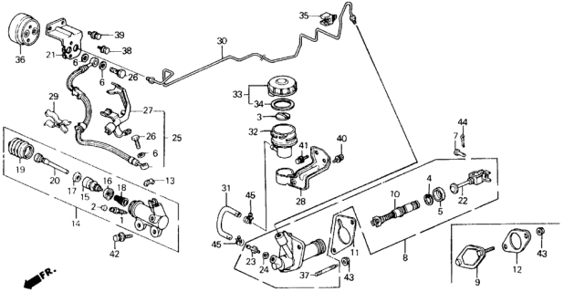 1990 Honda Prelude  Cup A, Piston Diagram for 46933SD4003