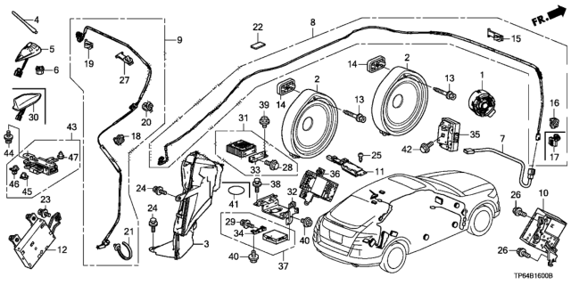 2014 Honda Crosstour  Screw (5X40) Diagram for 90109SLJ003