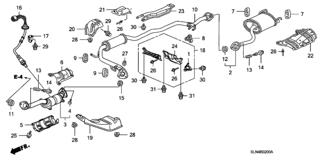 2007 Honda Fit  Plate, Floor Heat Baffle Diagram for 74601SLNA10