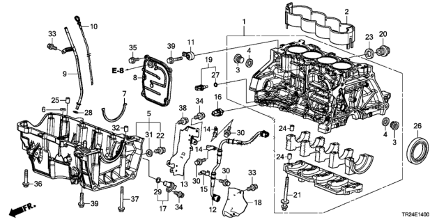 2013 Honda Civic  O-Ring (9.5X1.9) Diagram for 91307RW0A01