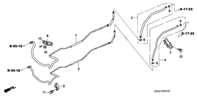 2007 Honda Odyssey Clamp, Air Conditioner Pipe (A) Diagram for 80364SHJA01