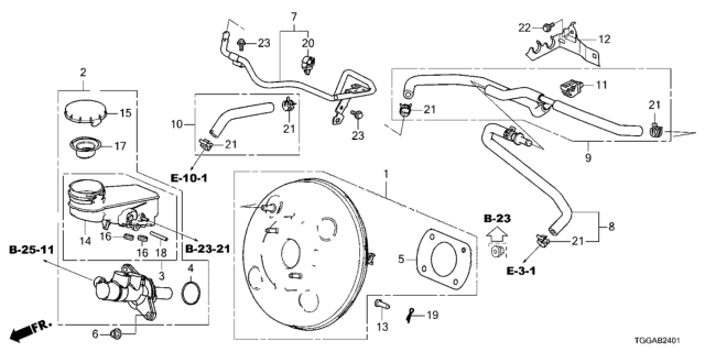 2021 Honda Civic  Nut-Washer (8MM) Diagram for 46197SHJA01