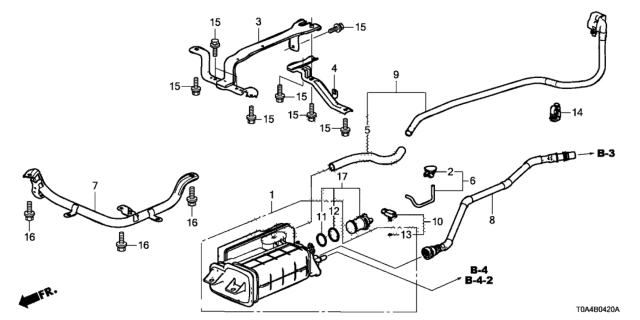 2016 Honda CR-V  Bracket B, Canister Diagram for 17359T0AA00