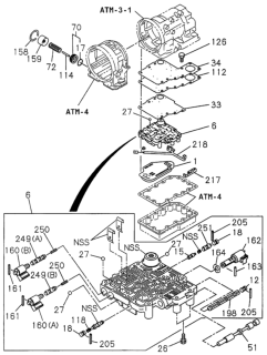2002 Honda Passport  Gasket, Valve Body (Upper) Diagram for 8960183380