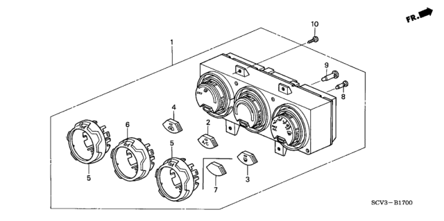 2003 Honda Element  Bulb, Neo-Wedge Diagram for 79629SCVA01