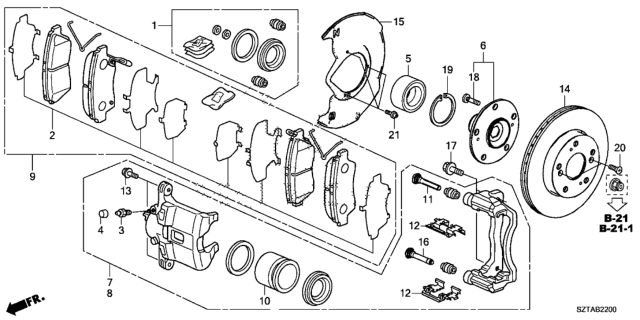2015 Honda CR-Z  Splash Guard Diagram for 45255SZTG01