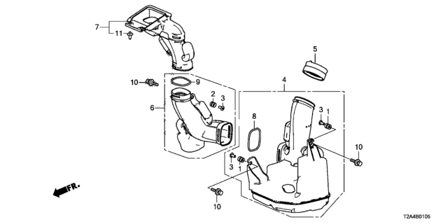2013 Honda Accord Rubber, Reso MT Diagram for 172135A2A00
