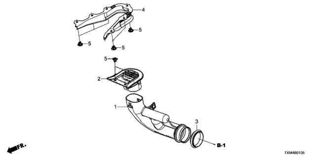 2019 Honda Insight Duct, Air Inlet Diagram for 172466L2A01