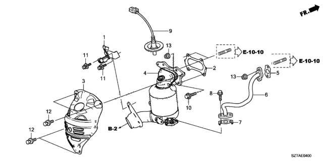 2013 Honda CR-Z  Pipe, EGR Diagram for 18717RTW000