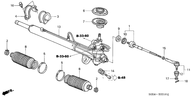 2003 Honda Odyssey Clamp, Bellows Diagram for 53449S0XA01
