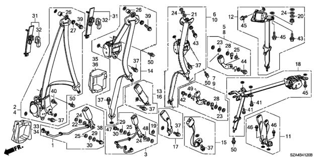 2012 Honda Pilot  Washer, Plain Diagram for 81446SWA003