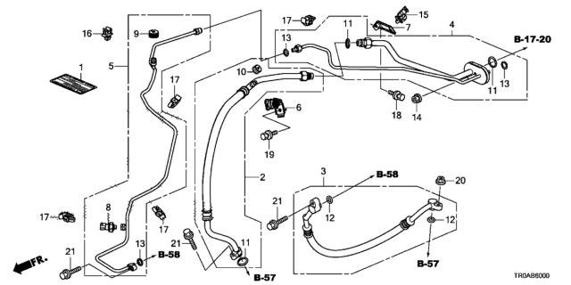 2013 Honda Civic  Pipe, Receiver Diagram for 80341TR6A01